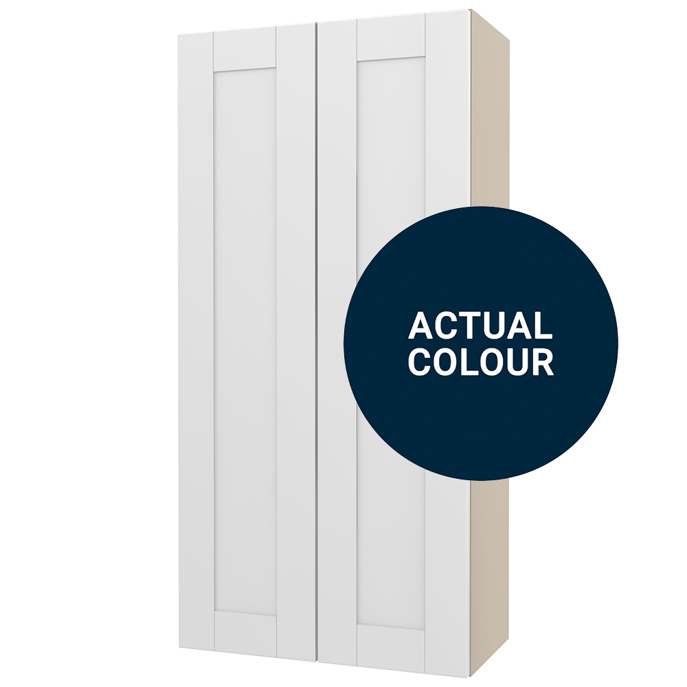 Image of Duarti By Calypso Highwood 600mm Slimline 2 Door Wall Hung Tower Unit - Midnight Blue