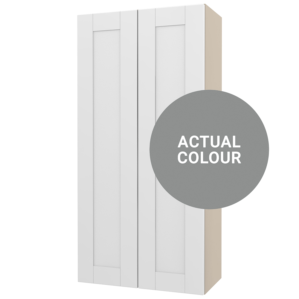 Image of Duarti By Calypso Highwood 600mm Slimline 2 Door Wall Hung Tower Unit - Twilight Grey