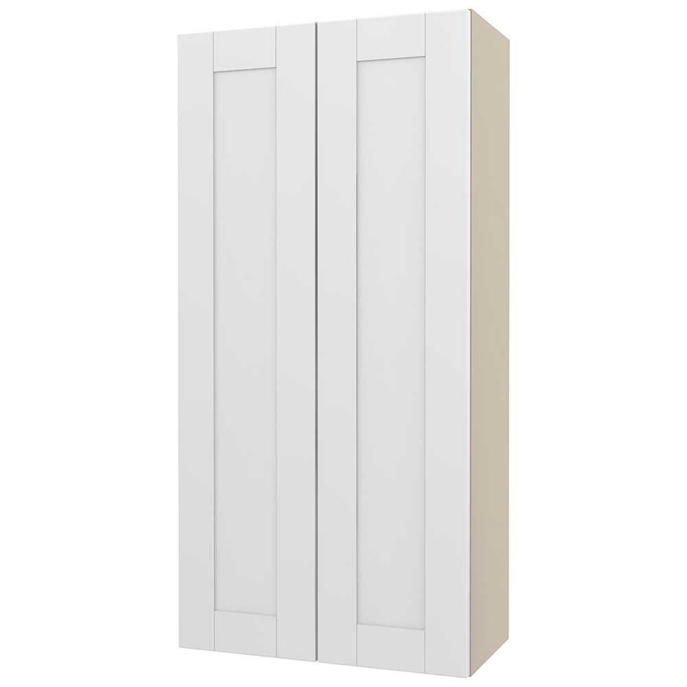 Image of Duarti By Calypso Highwood 600mm Slimline 2 Door Wall Hung Tower Unit - Matt White