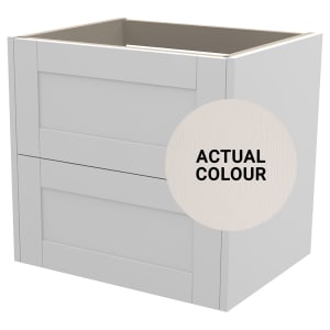 Duarti By Calypso Highwood 600mm Full Depth 2 Drawer Wall Hung Vanity Unit - Taupe
