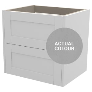 Duarti By Calypso Highwood 600mm Full Depth 2 Drawer Wall Hung Vanity Unit - Fossil Grey