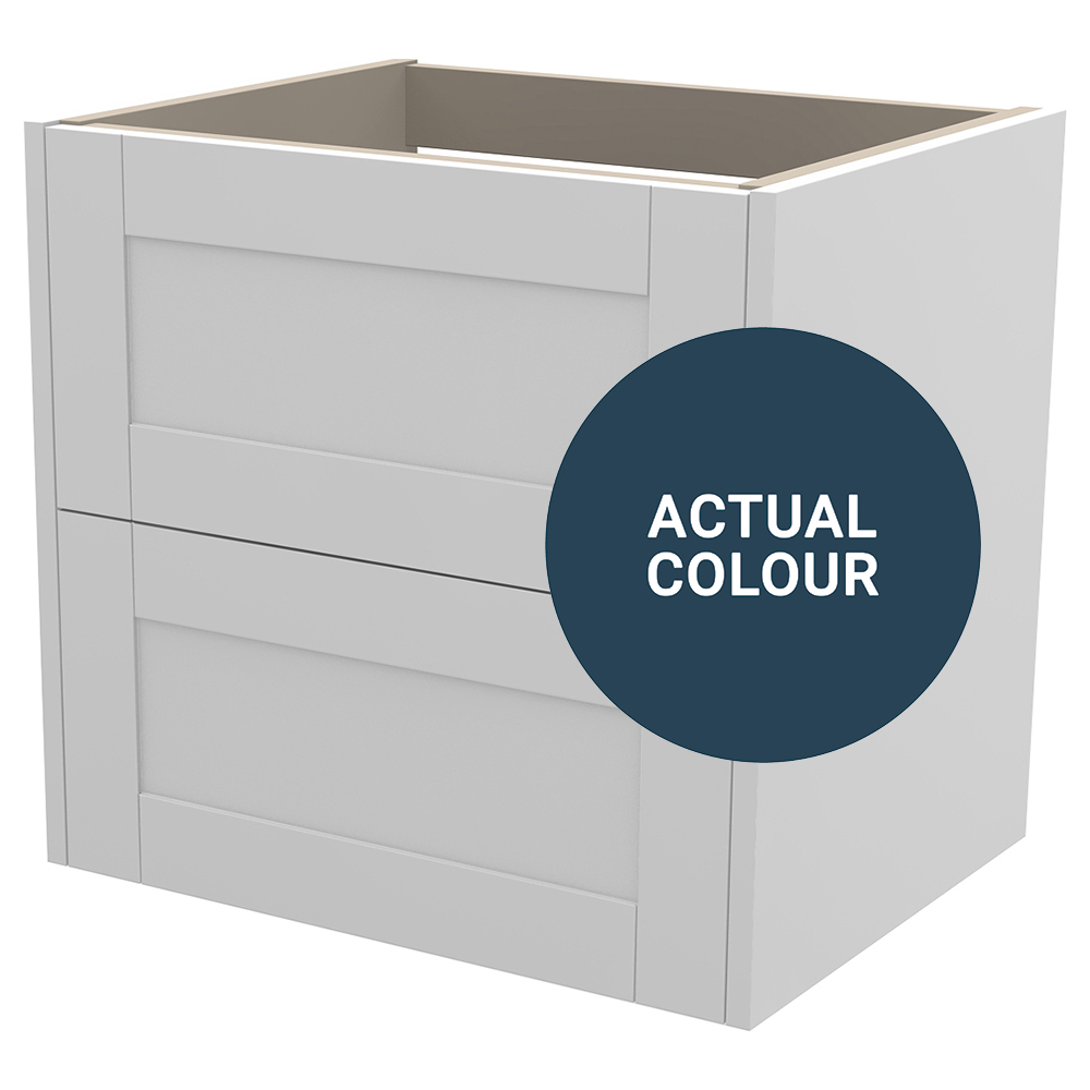 Duarti By Calypso Highwood 600mm Full Depth 2 Drawer Wall Hung Vanity Unit - Twilight Blue