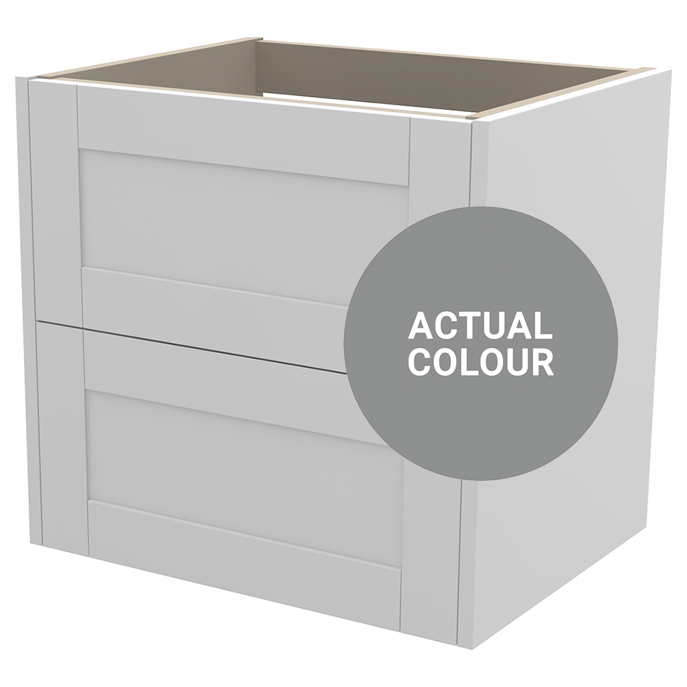 Duarti By Calypso Highwood 600mm Full Depth 2 Drawer Wall Hung Vanity Unit - Twilight Grey