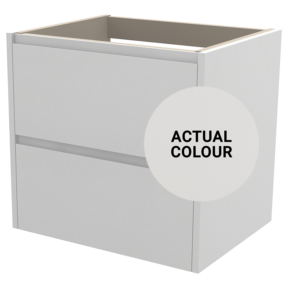 Duarti By Calypso Beaufort 600mm Full Depth 2 Drawer Wall Hung Vanity Unit - Grey Varnish