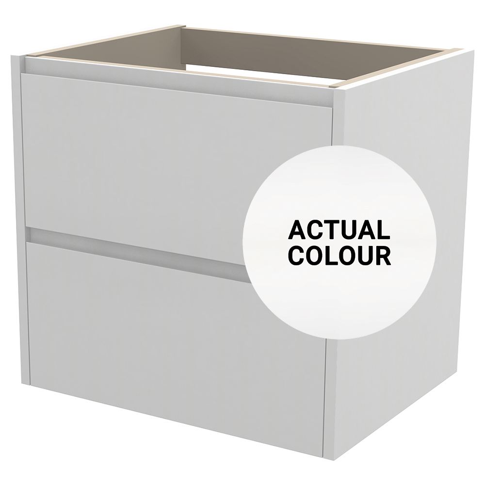 Image of Duarti By Calypso Beaufort 600mm Full Depth 2 Drawer Wall Hung Vanity Unit - White Varnish