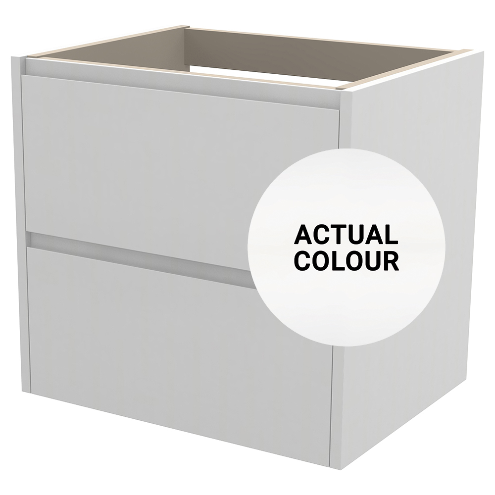 Duarti By Calypso Beaufort 600mm Full Depth 2 Drawer Wall Hung Vanity Unit - White Varnish