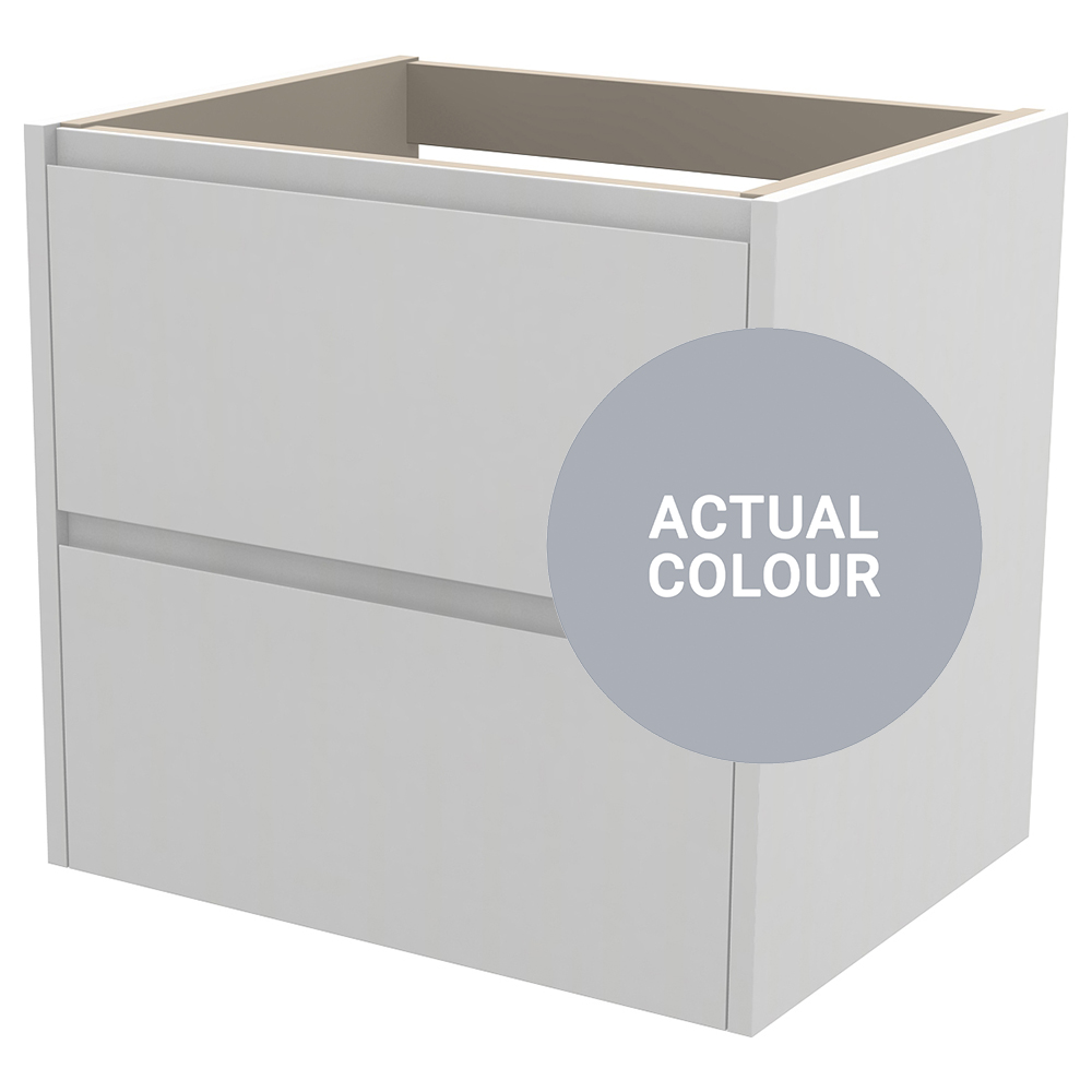 Image of Duarti By Calypso Beaufort 600mm Full Depth 2 Drawer Wall Hung Vanity Unit - Shadow Grey