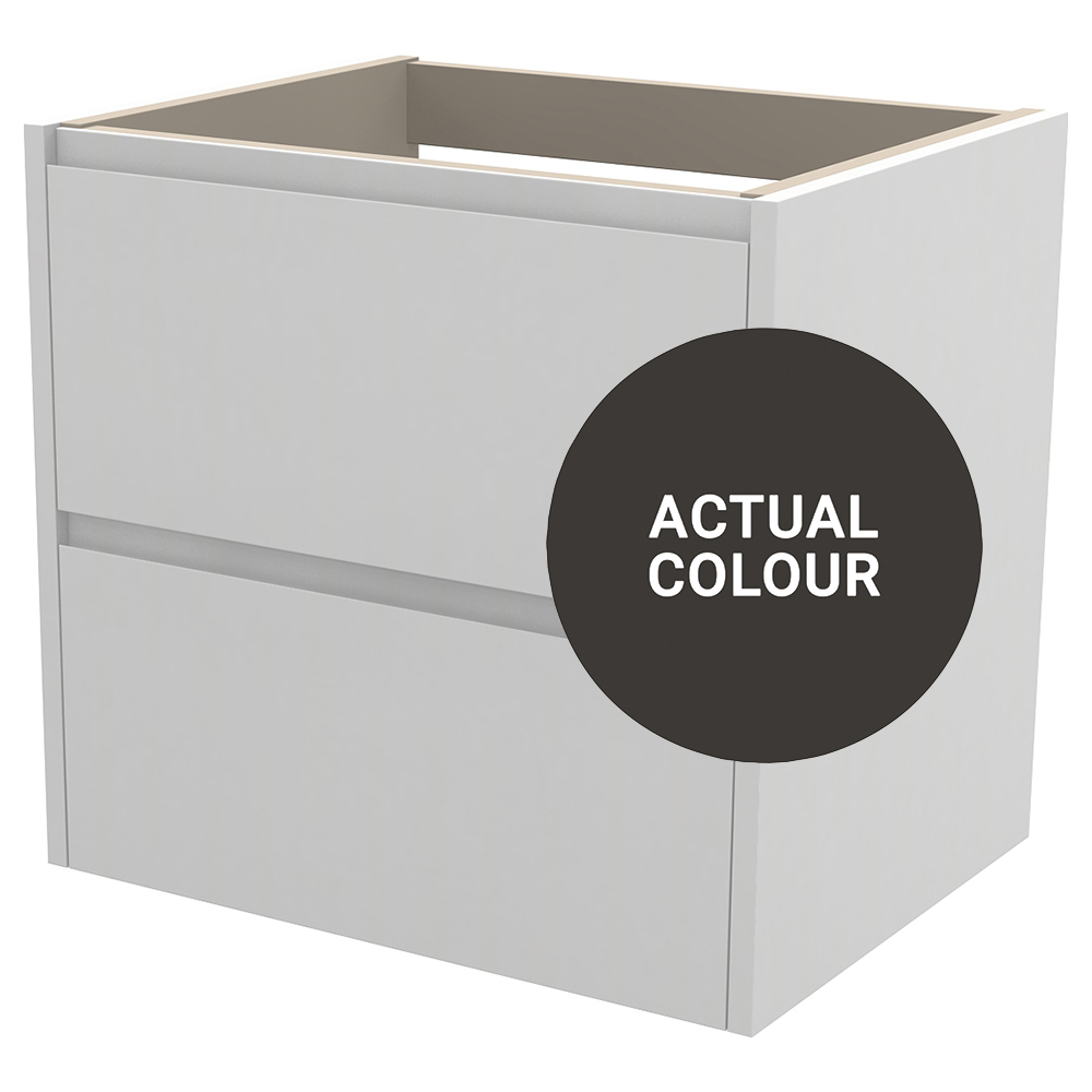 Duarti By Calypso Beaufort 600mm Full Depth 2 Drawer Wall Hung Vanity Unit - Ember Grey