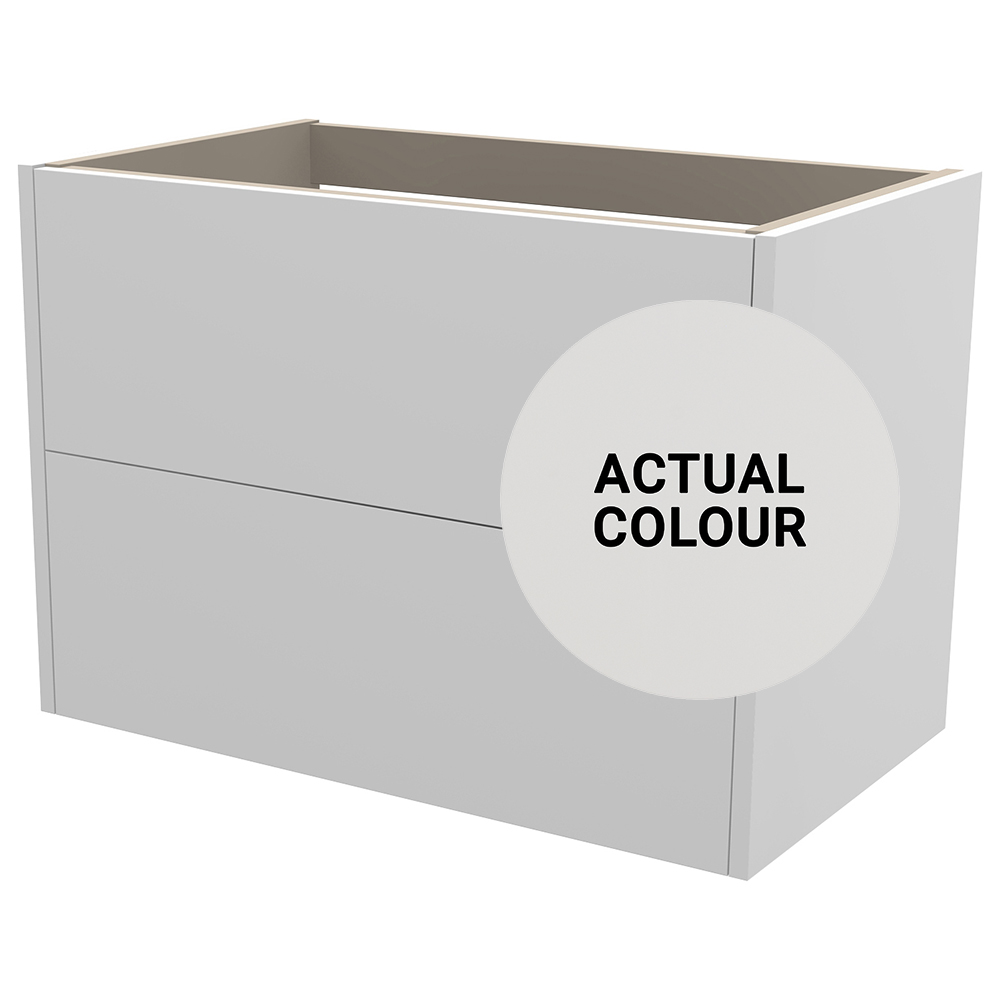 Duarti By Calypso Cascade 800mm Full Depth 2 Drawer Wall Hung Vanity Unit - Mirror Grey