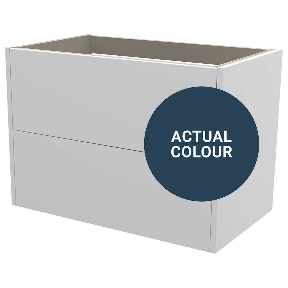 Duarti By Calypso Cascade 800mm Full Depth 2 Drawer Wall Hung Vanity Unit - Twilight Blue