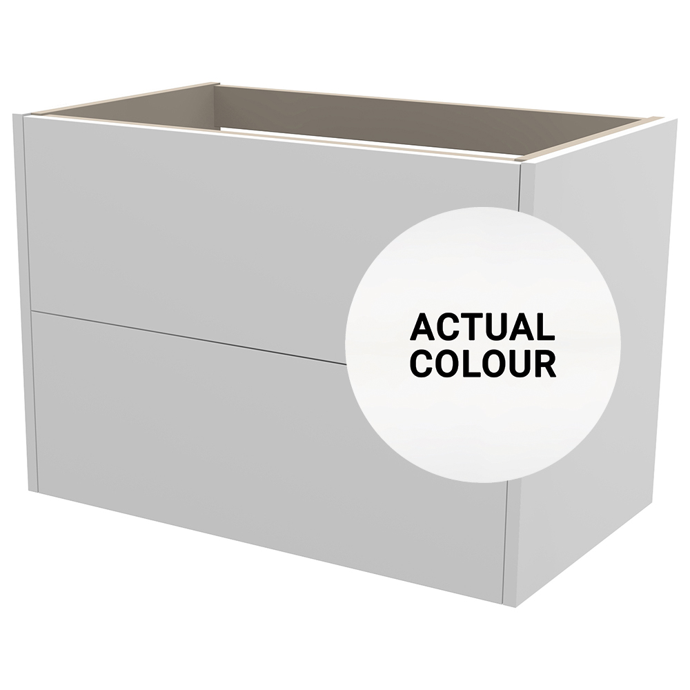 Duarti By Calypso Cascade 800mm Full Depth 2 Drawer Wall Hung Vanity Unit - Matt White