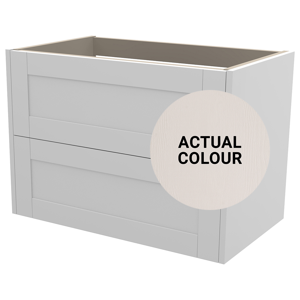 Duarti By Calypso Highwood 800mm Full Depth 2 Drawer Wall Hung Vanity Unit - Taupe