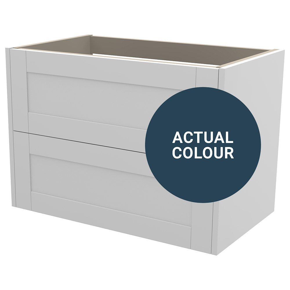 Duarti By Calypso Highwood 800mm Full Depth 2 Drawer Wall Hung Vanity Unit - Twilight Blue