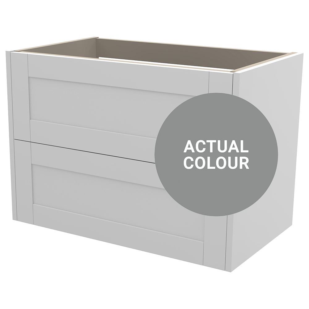 Image of Duarti By Calypso Highwood 800mm Full Depth 2 Drawer Wall Hung Vanity Unit - Twilight Grey