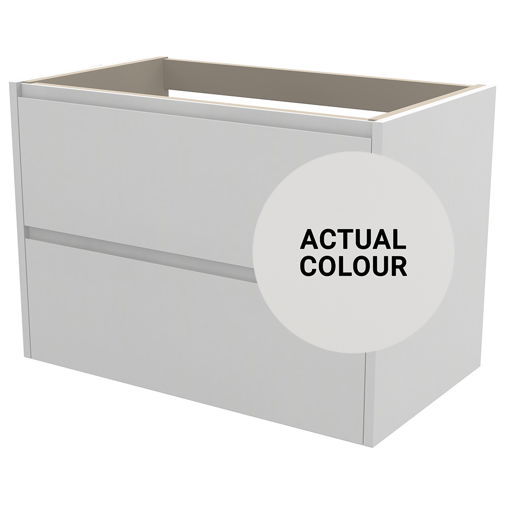 Image of Duarti By Calypso Beaufort 800mm Full Depth 2 Drawer Wall Hung Vanity Unit - Grey Varnish