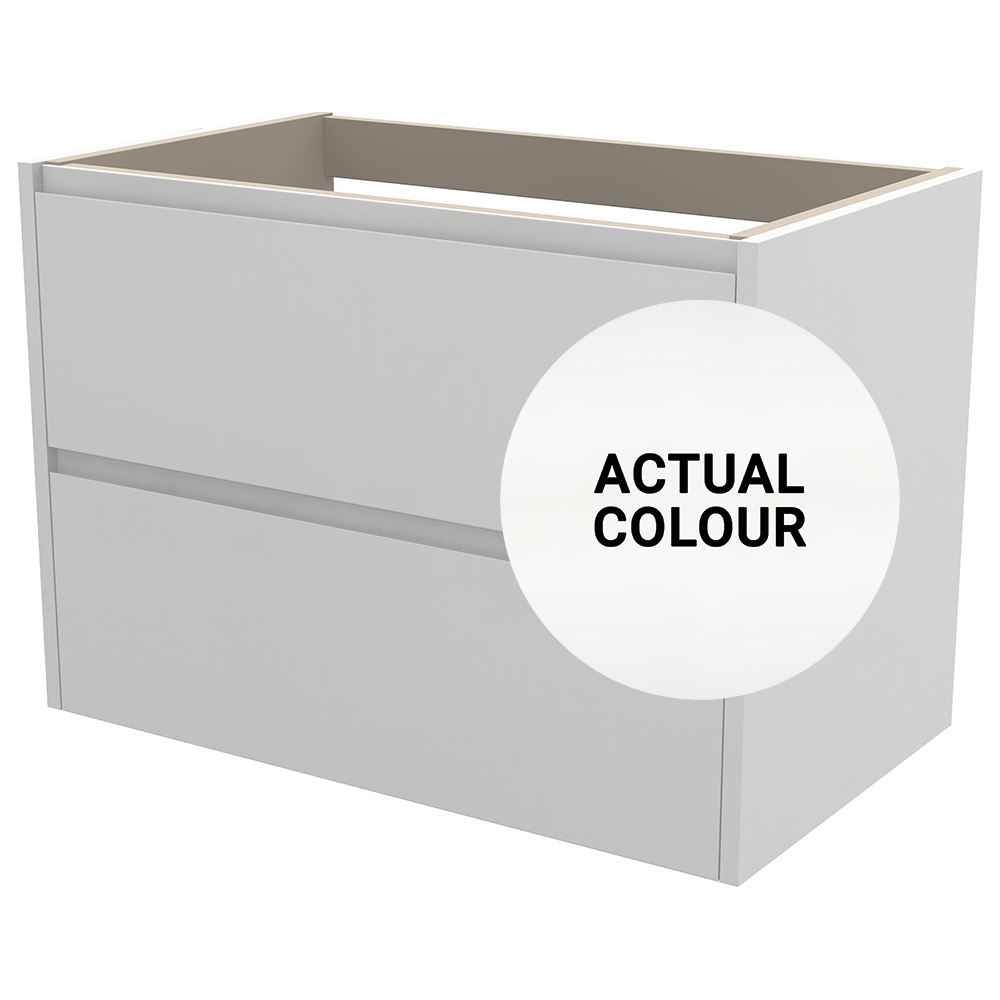 Image of Duarti By Calypso Beaufort 800mm Full Depth 2 Drawer Wall Hung Vanity Unit - White Varnish