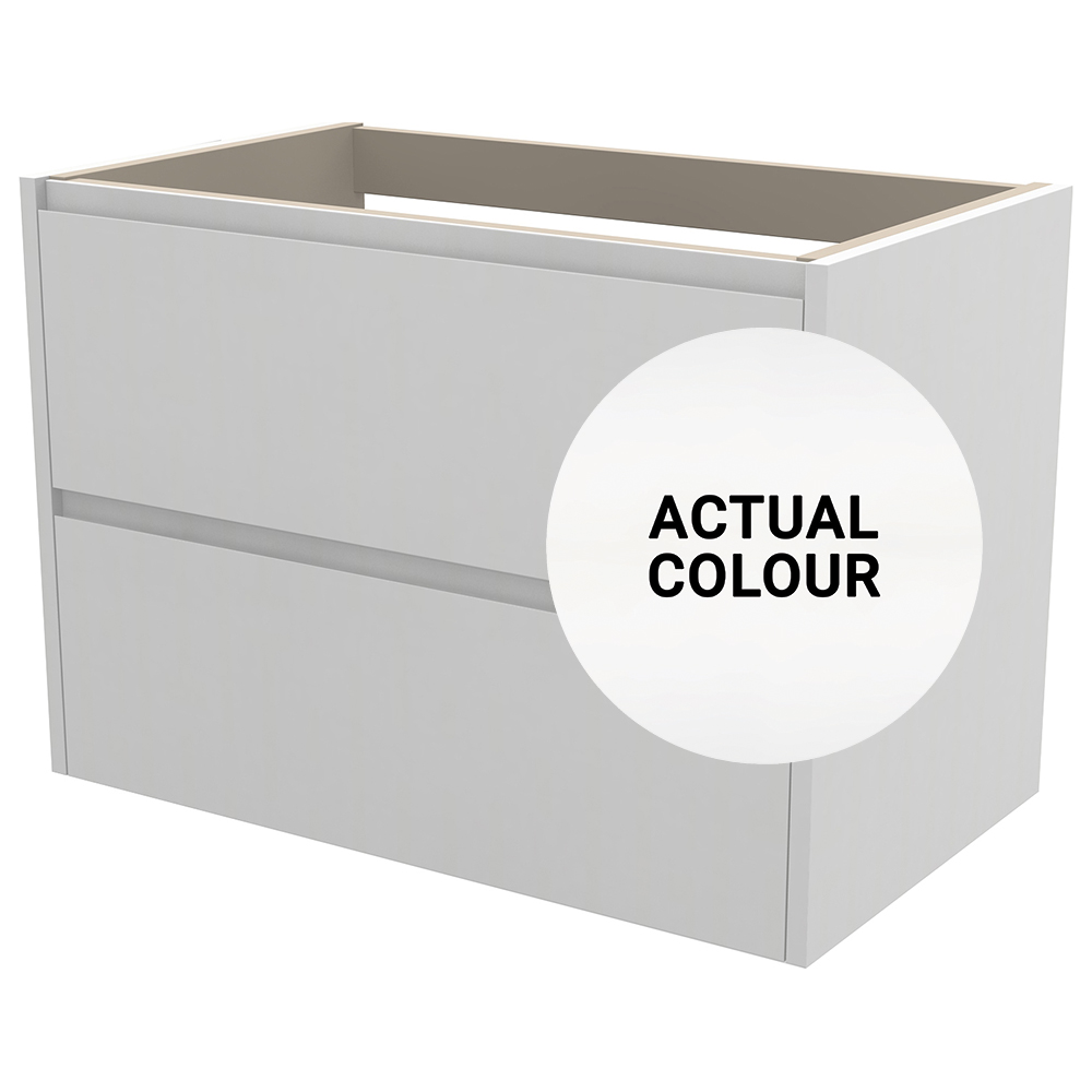 Duarti By Calypso Beaufort 800mm Full Depth 2 Drawer Wall Hung Vanity Unit - White Varnish