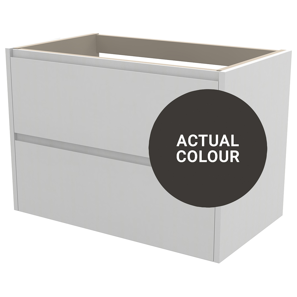 Image of Duarti By Calypso Beaufort 800mm Full Depth 2 Drawer Wall Hung Vanity Unit - Ember Grey