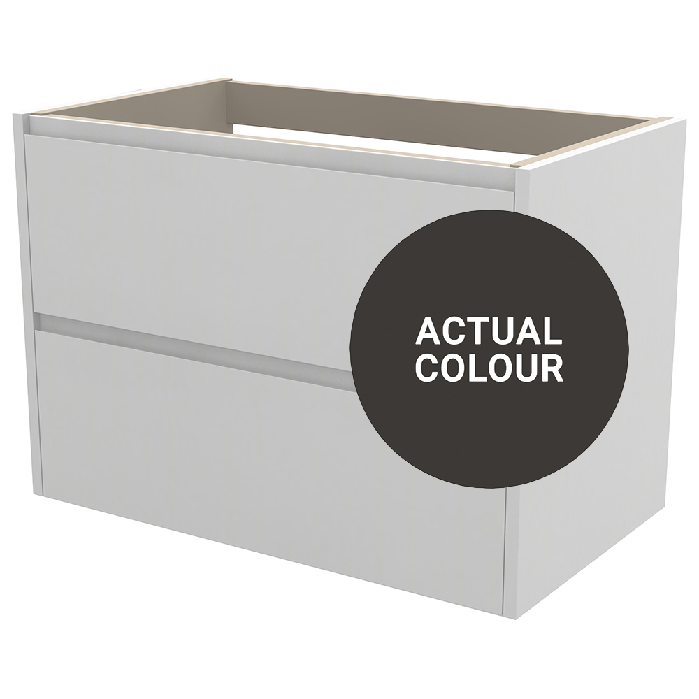 Duarti By Calypso Beaufort 800mm Full Depth 2 Drawer Wall Hung Vanity Unit - Ember Grey