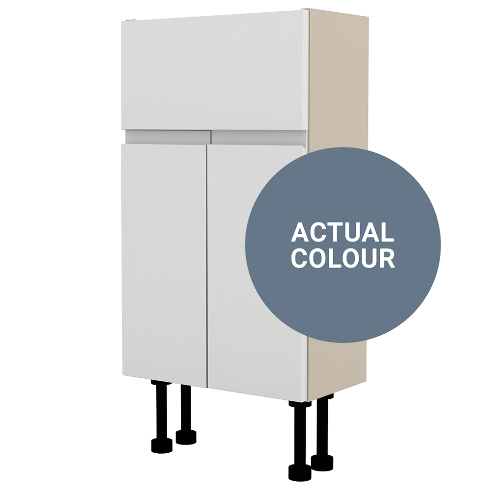 Image of Duarti By Calypso Beaufort 400mm Slimline 2 Door Vanity Unit - Bermuda Blue