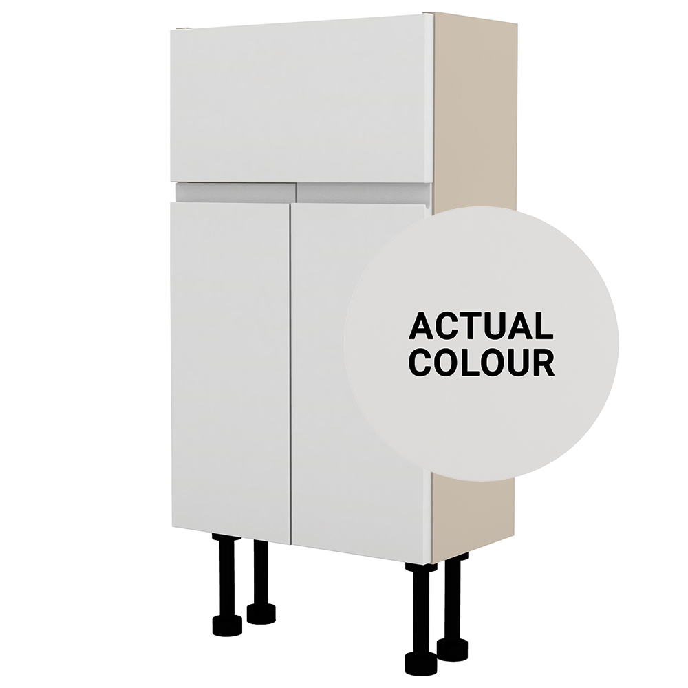 Image of Duarti By Calypso Beaufort 400mm Slimline 2 Door Vanity Unit - Grey Varnish