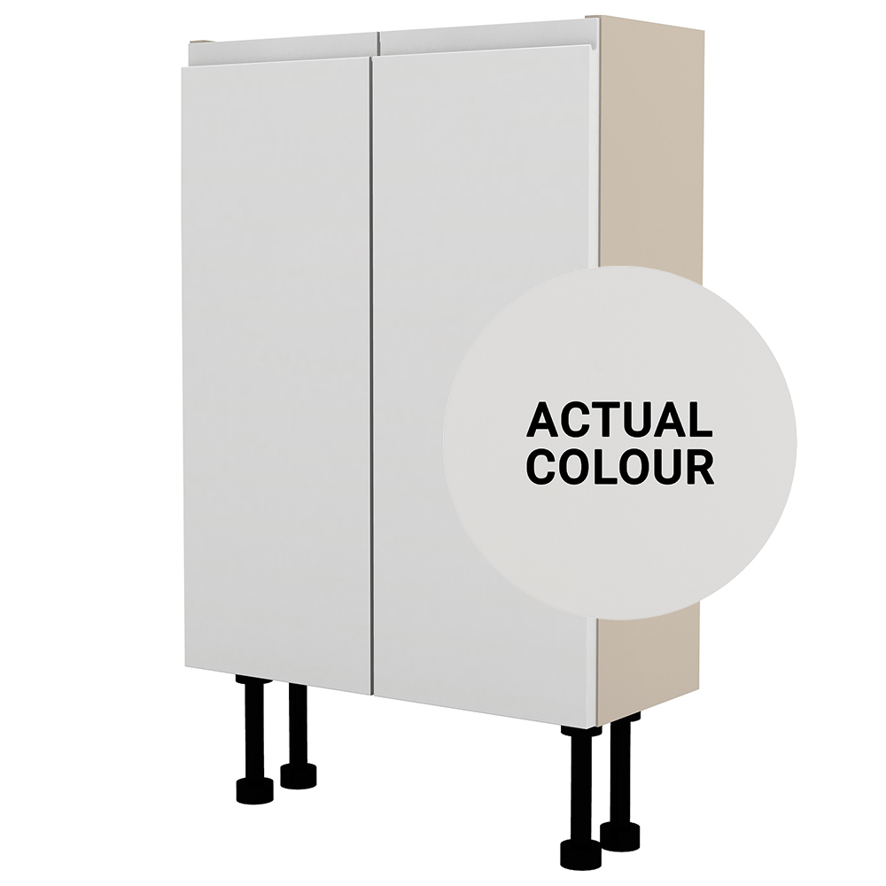 Image of Duarti By Calypso Beaufort 500mm Slimline 2 Door Floor Standing Unit - Grey Varnish