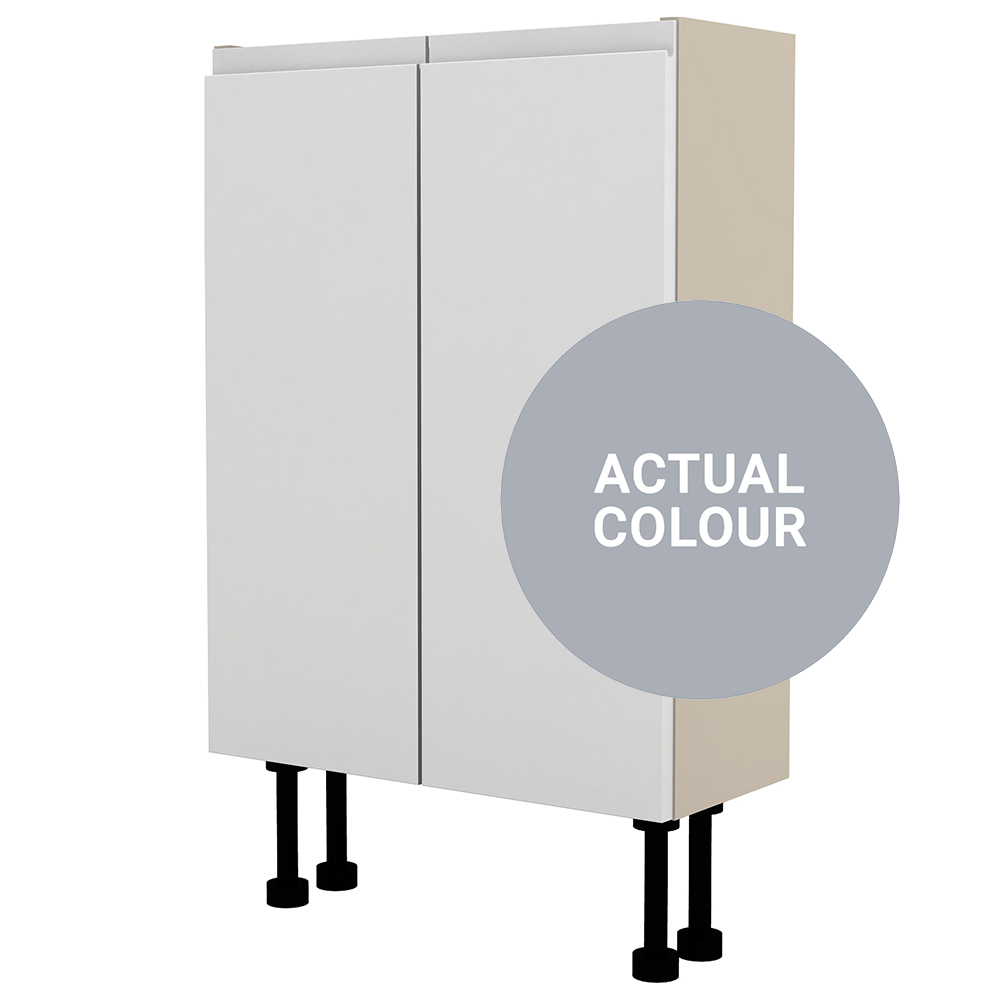 Image of Duarti By Calypso Beaufort 500mm Slimline 2 Door Floor Standing Unit - Shadow Grey