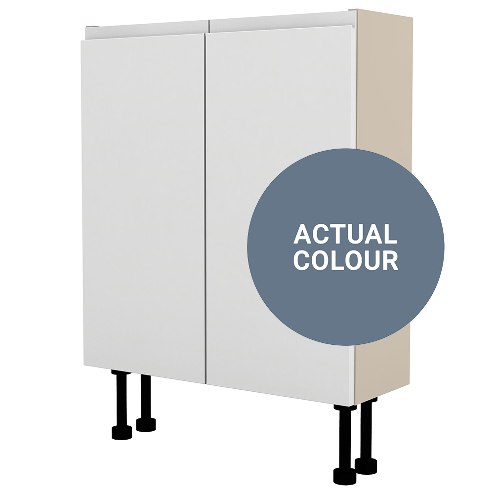 Image of Duarti By Calypso Beaufort 600mm Slimline 2 Door Floor Standing Unit - Bermuda Blue