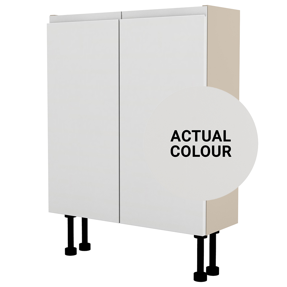 Image of Duarti By Calypso Beaufort 600mm Slimline 2 Door Floor Standing Unit - Grey Varnish