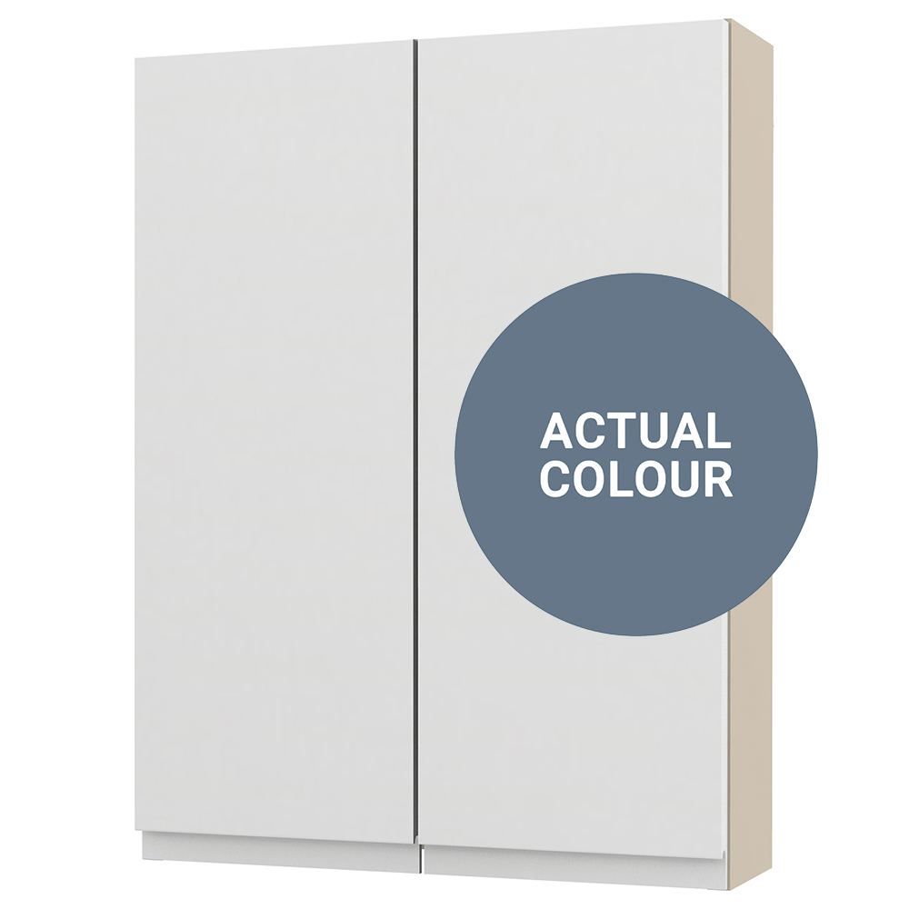 Image of Duarti By Calypso Beaufort 500mm Slimline 2 Door Wall Hung Unit - Bermuda Blue