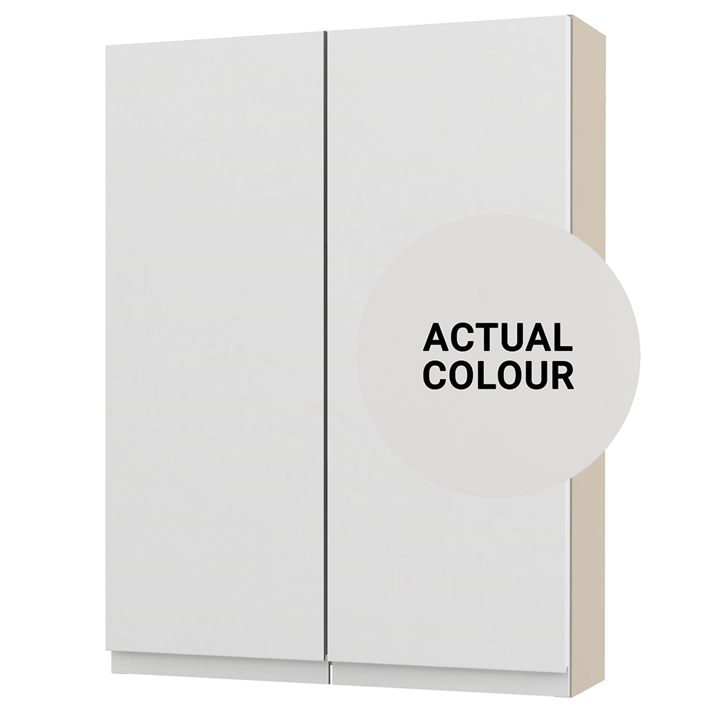 Image of Duarti By Calypso Beaufort 500mm Slimline 2 Door Wall Hung Unit - Grey Varnish