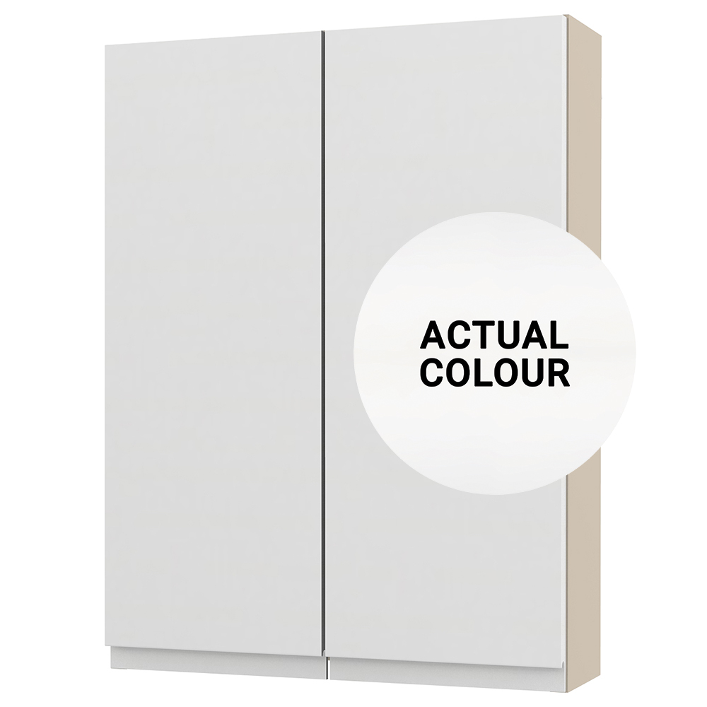 Image of Duarti By Calypso Beaufort 500mm Slimline 2 Door Wall Hung Unit - White Varnish