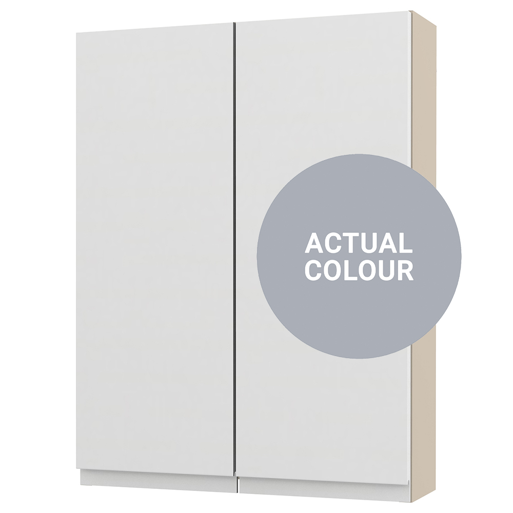 Image of Duarti By Calypso Beaufort 500mm Slimline 2 Door Wall Hung Unit - Shadow Grey