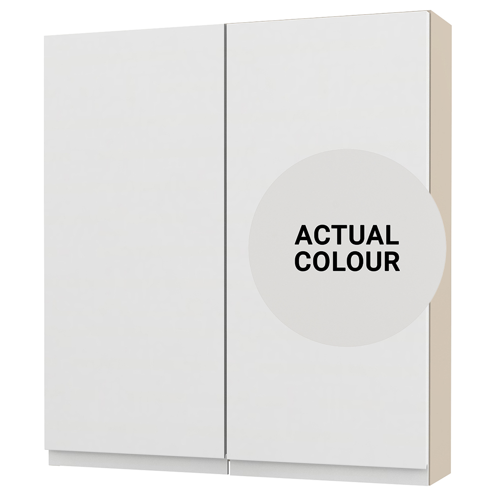 Image of Duarti By Calypso Beaufort 600mm Slimline 2 Door Wall Hung Unit - Grey Varnish