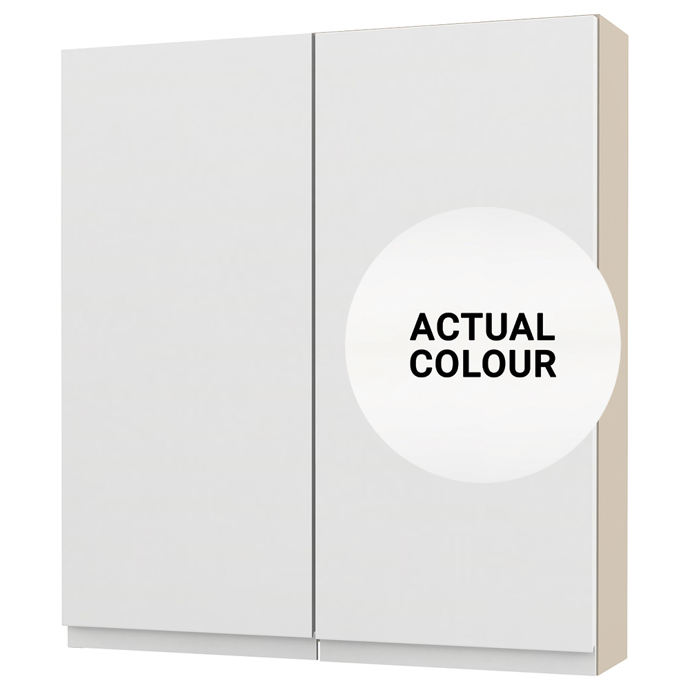 Image of Duarti By Calypso Beaufort 600mm Slimline 2 Door Wall Hung Unit - White Varnish