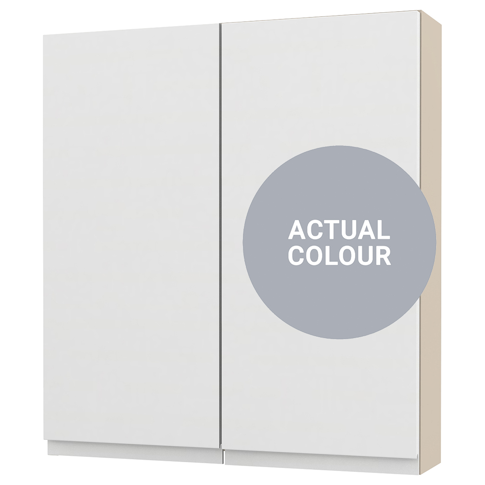 Image of Duarti By Calypso Beaufort 600mm Slimline 2 Door Wall Hung Unit - Shadow Grey