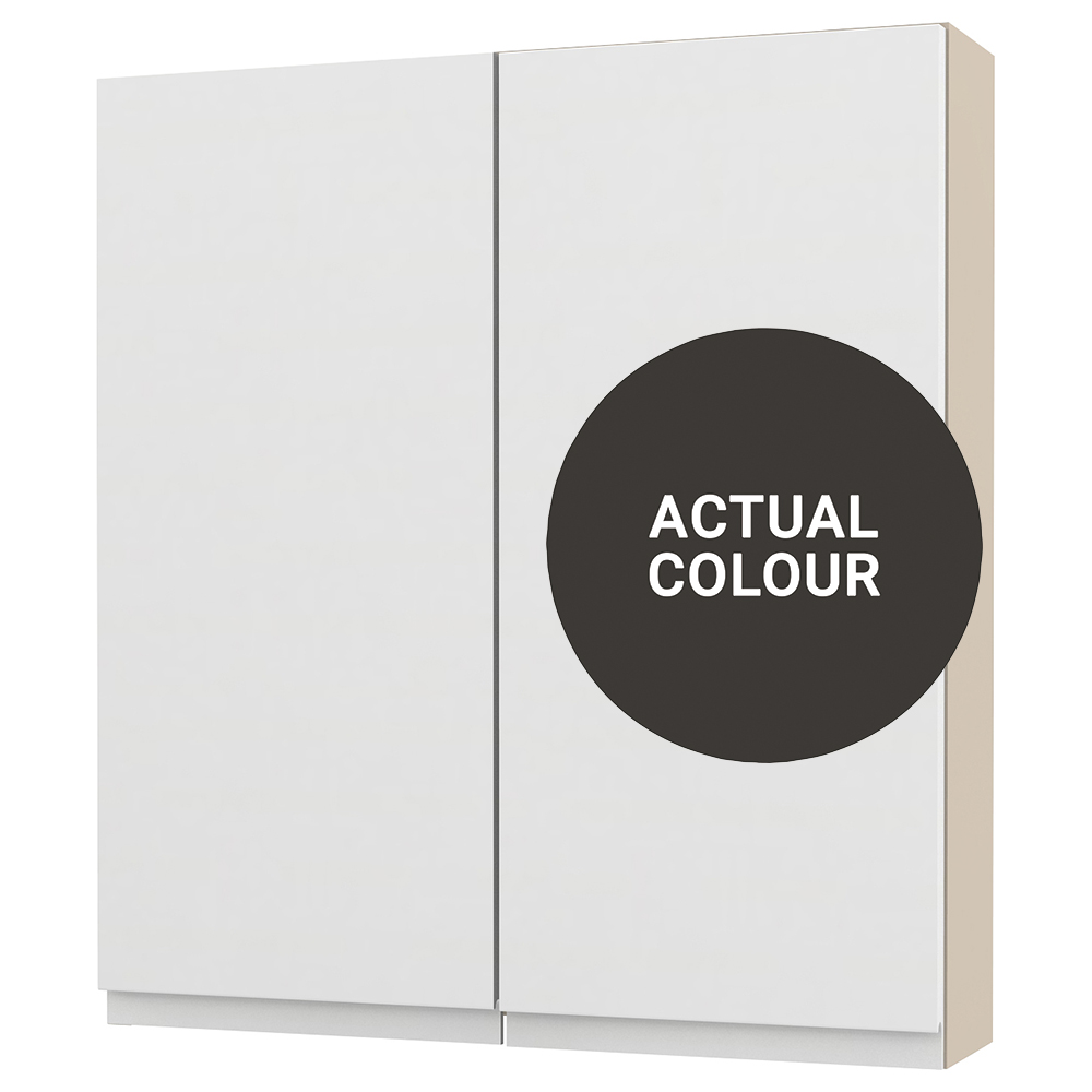 Image of Duarti By Calypso Beaufort 600mm Slimline 2 Door Wall Hung Unit - Ember Grey