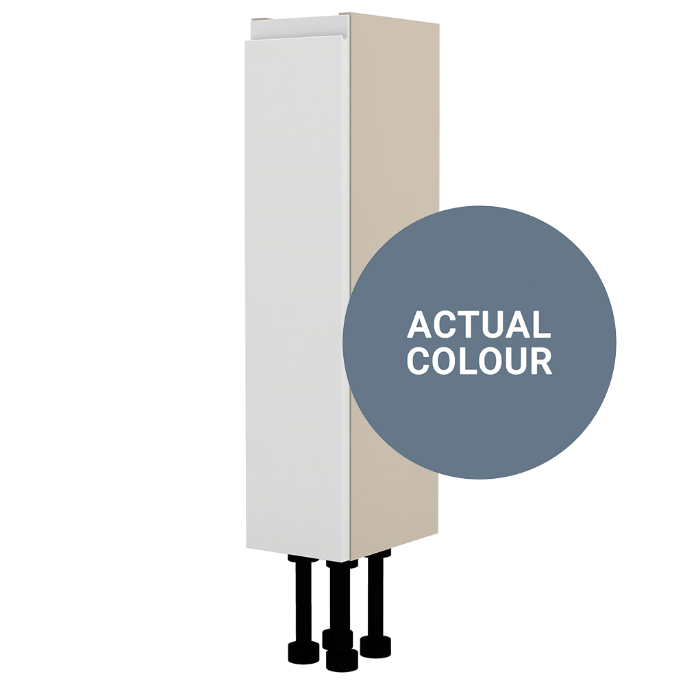 Image of Duarti By Calypso Beaufort Left Hand 150mm Slimline 1 Door Floor Standing Unit - Bermuda Blue