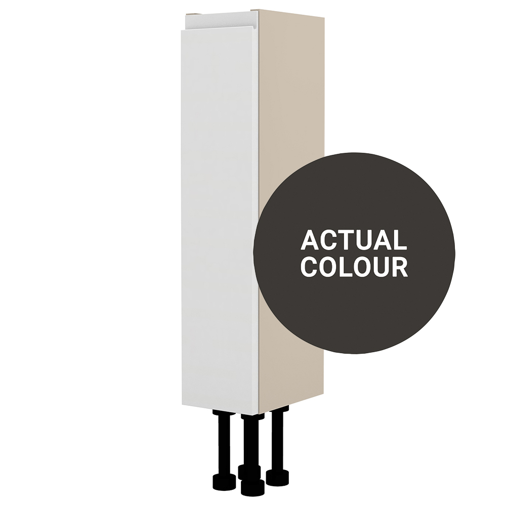 Image of Duarti By Calypso Beaufort Left Hand 150mm Slimline 1 Door Floor Standing Unit - Ember Grey