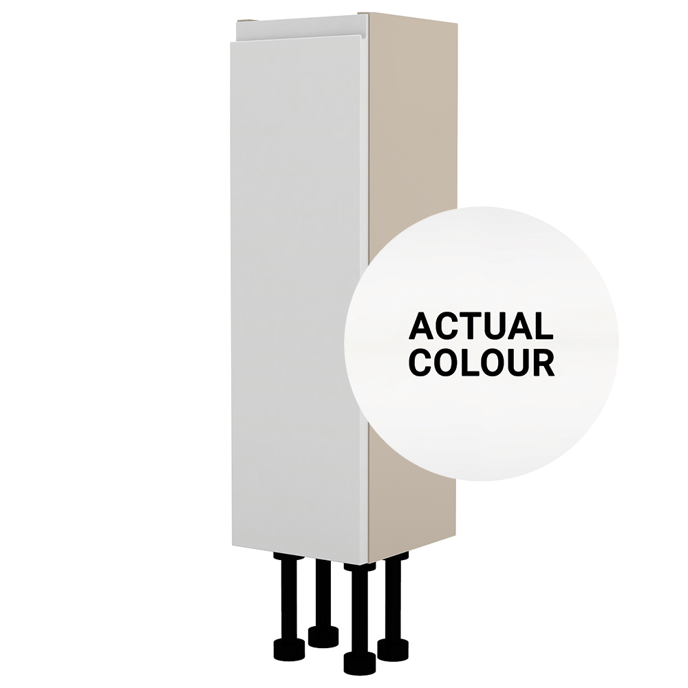 Image of Duarti By Calypso Beaufort Left Hand 200mm Slimline 1 Door Floor Standing Unit - White Varnish