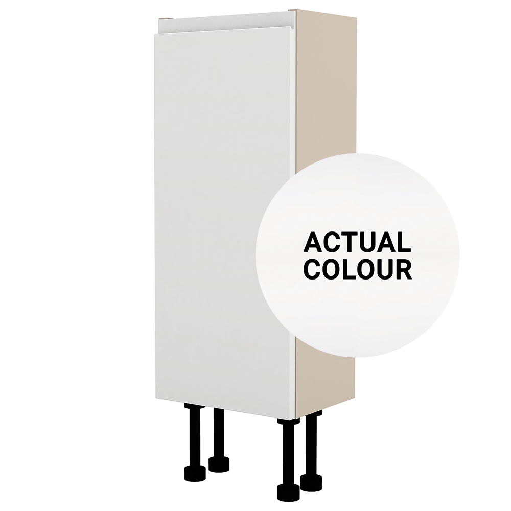 Image of Duarti By Calypso Beaufort Left Hand 250mm Slimline 1 Door Floor Standing Unit - White Varnish