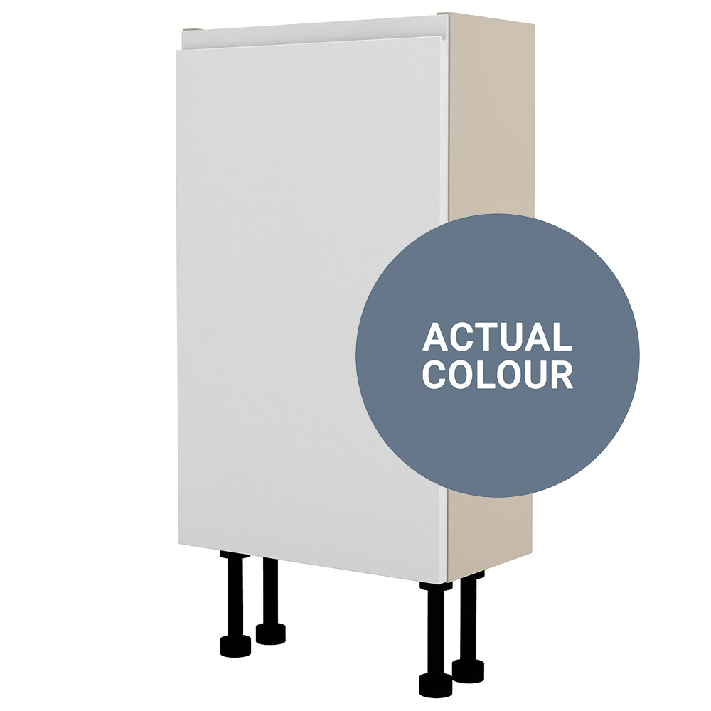 Image of Duarti By Calypso Beaufort Left Hand 400mm Slimline 1 Door Floor Standing Unit - Bermuda Blue