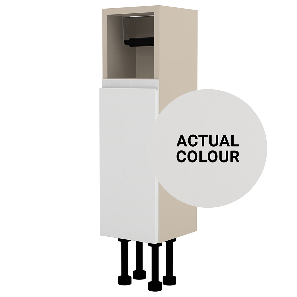 Image of Duarti By Calypso Beaufort Left Hand 200mm Open Top Slimline Toilet Roll Unit - Grey Varnish