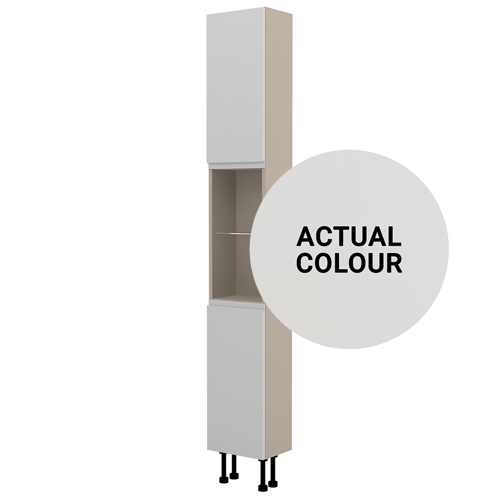 Image of Duarti By Calypso Beaufort Left Hand 300mm Slimline High Rise Tower Unit - Grey Varnish