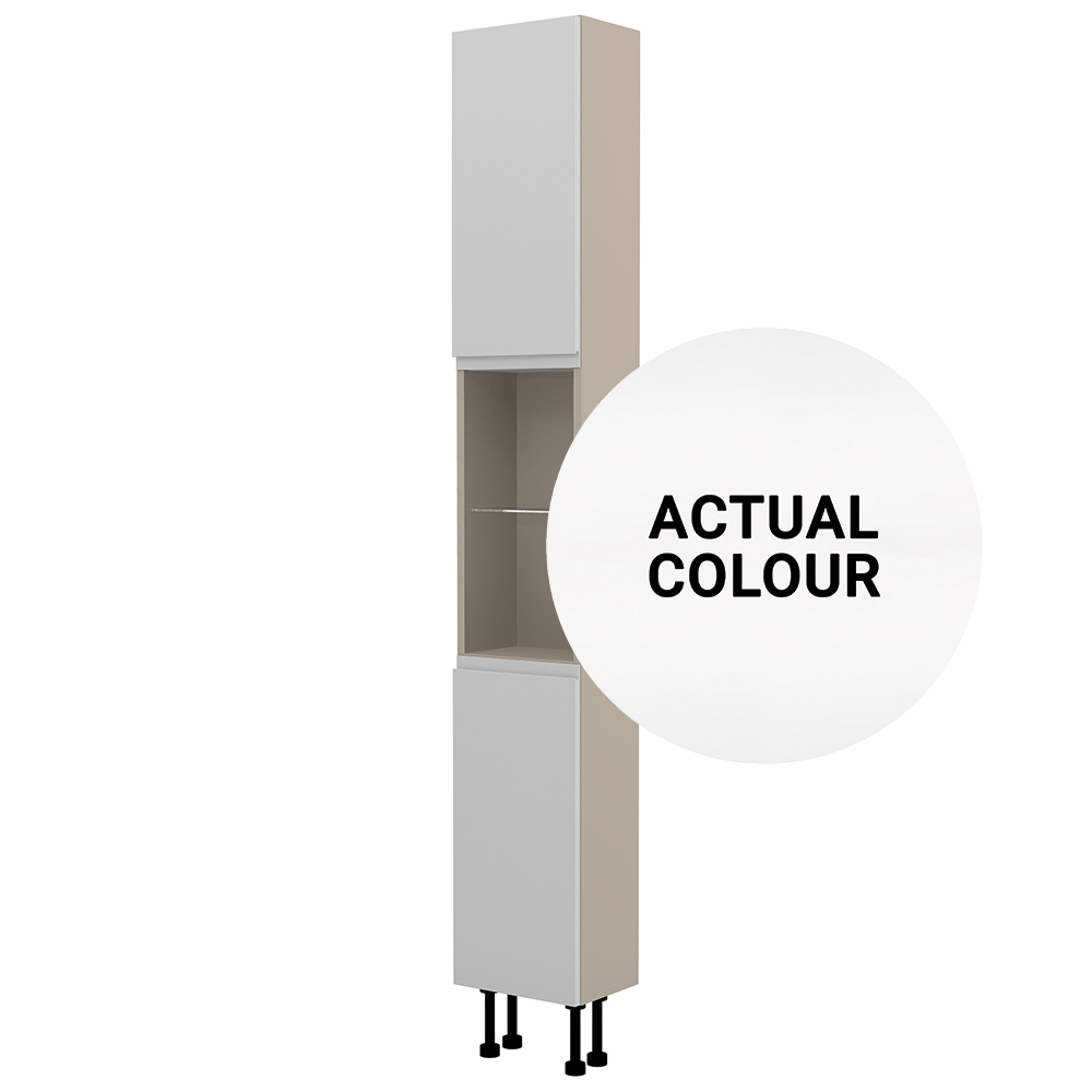 Image of Duarti By Calypso Beaufort Left Hand 300mm Slimline High Rise Tower Unit - White Varnish