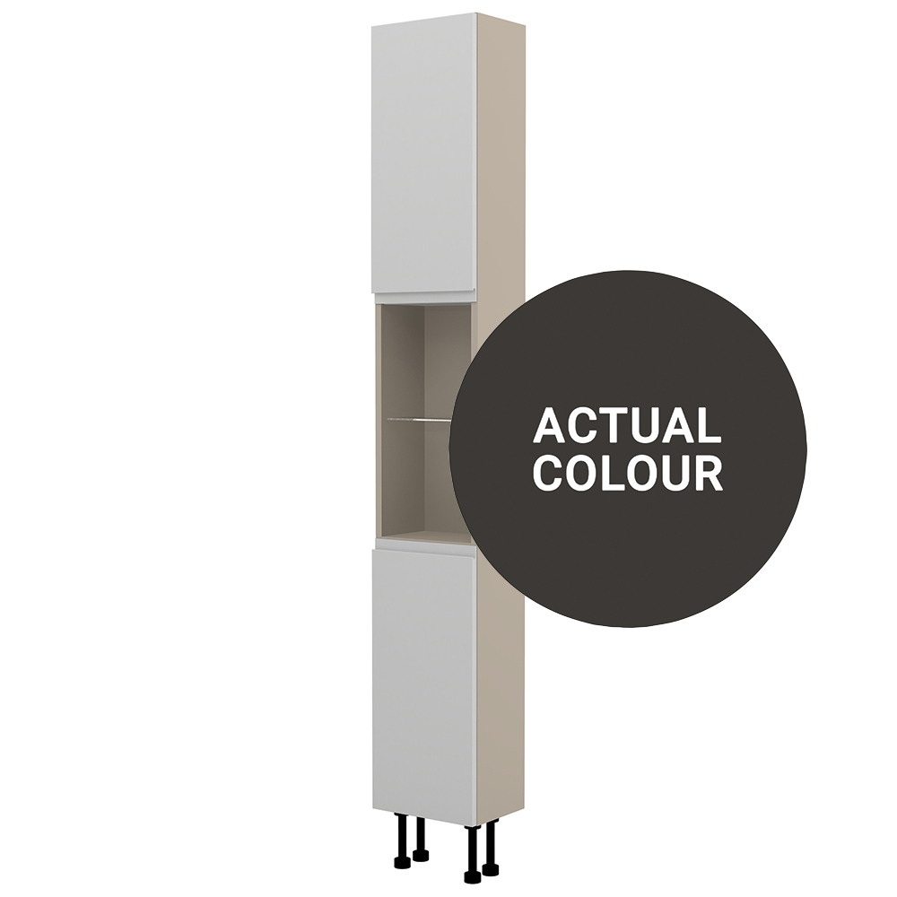 Image of Duarti By Calypso Beaufort Left Hand 300mm Slimline High Rise Tower Unit - Ember Grey