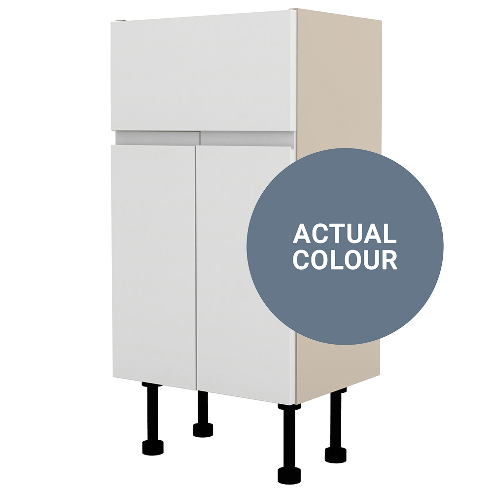 Image of Duarti By Calypso Beaufort 400mm Full Depth 2 Door Vanity Unit - Bermuda Blue