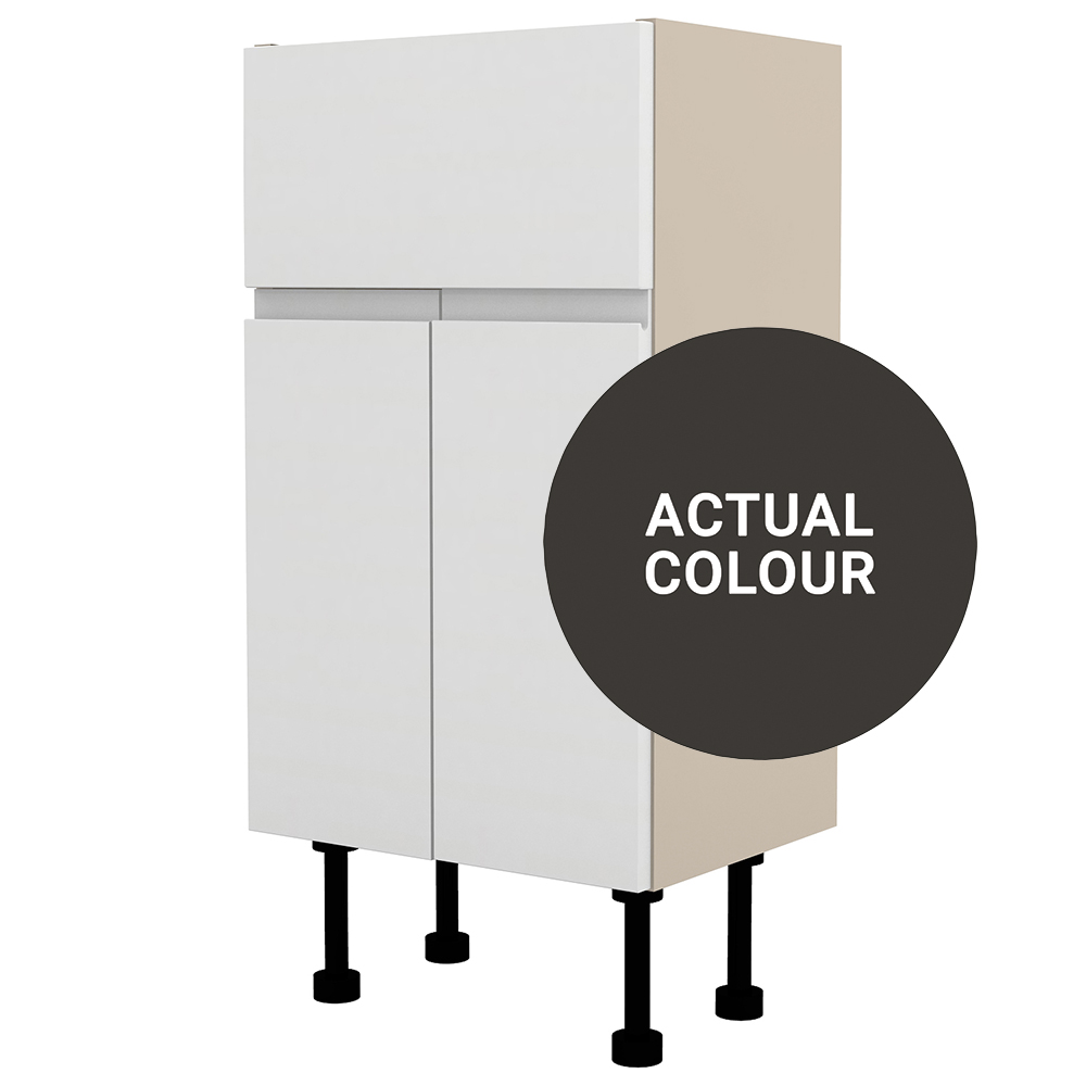 Image of Duarti By Calypso Beaufort 400mm Full Depth 2 Door Vanity Unit - Ember Grey