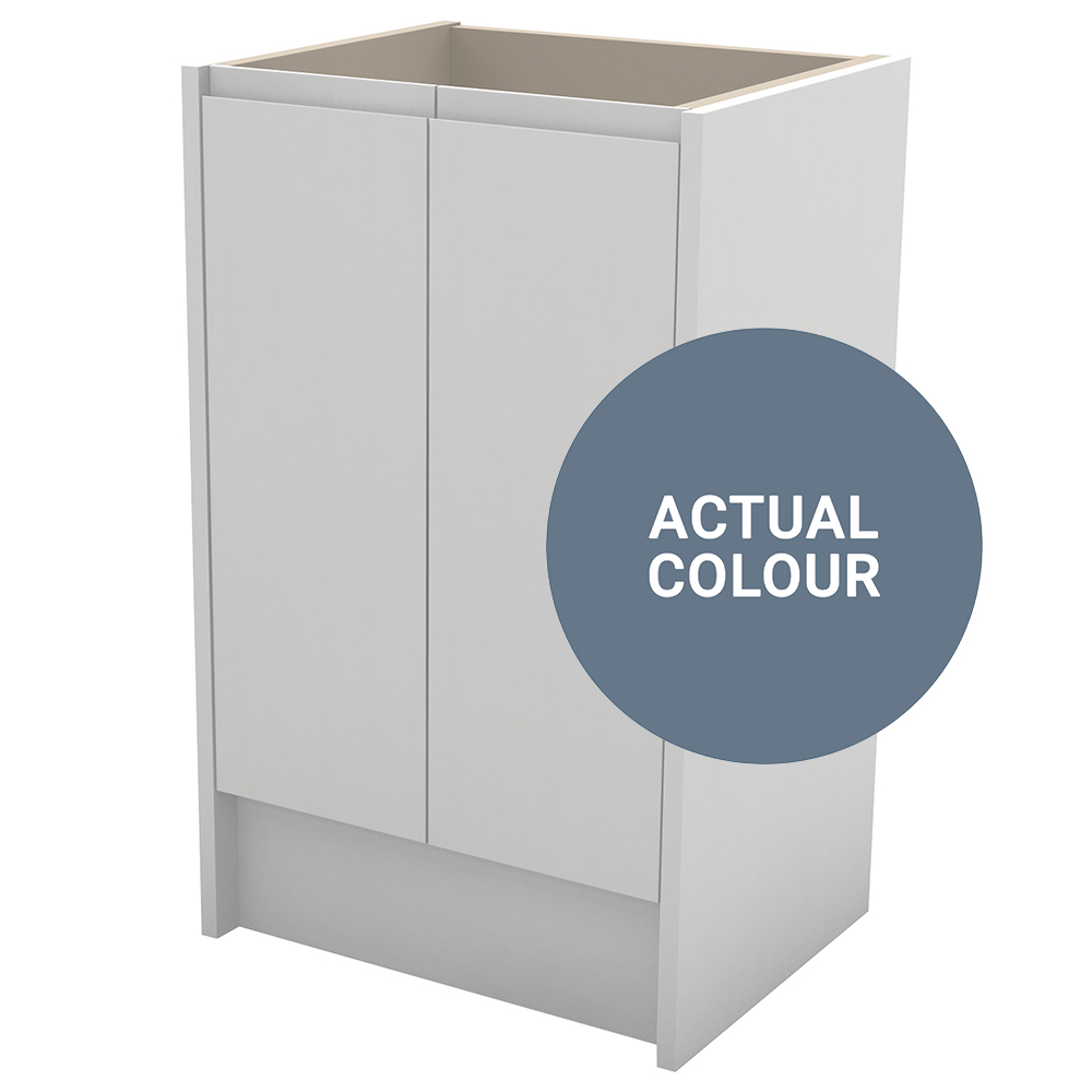 Duarti By Calypso Beaufort 500mm Slimline 2 Door Floor Standing Vanity Unit - Bermuda Blue
