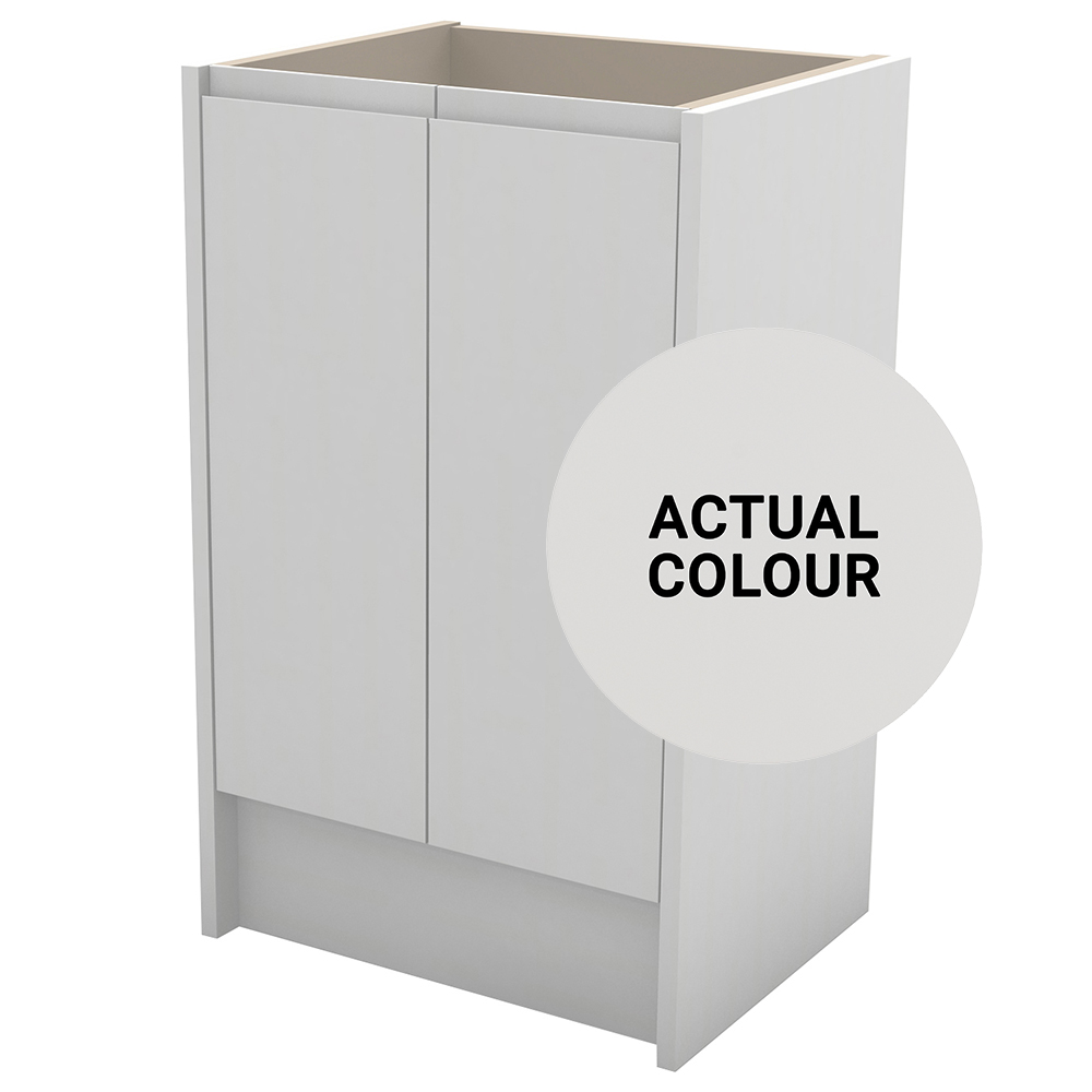 Duarti By Calypso Beaufort 500mm Slimline 2 Door Floor Standing Vanity Unit - Grey Varnish